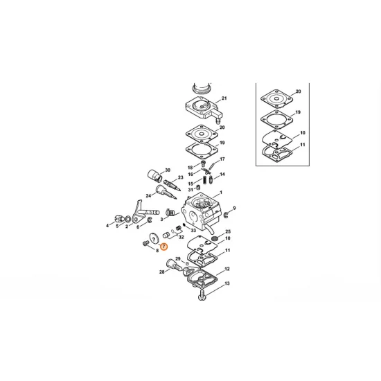 STIHL  Przysłona głównej przepustnicy 4229 121 3303